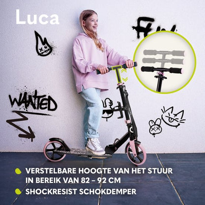 Lionelo Luca - Step - Draagkracht tot 100 kg - Kinderstepjes - Lagers ABEC-7 - voor Jongens en Meisjes - Drie instelbare hoogte-opties