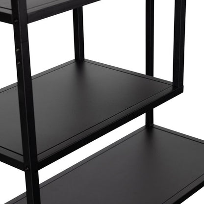 WOOOD Teun Vakkenkast - Metaal - Zwart - 188x85x35 cm