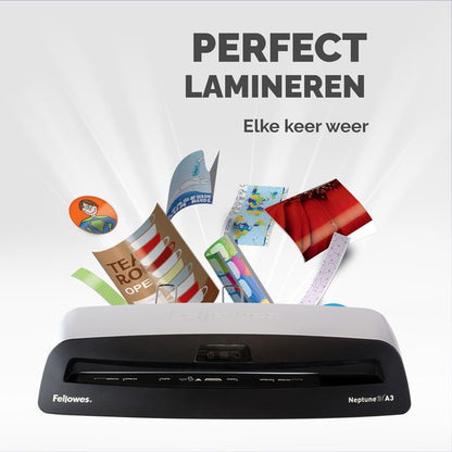 Fellowes Lamineerapparaat Neptune 3 - A3 - 1 min opwarmtijd - Zwart