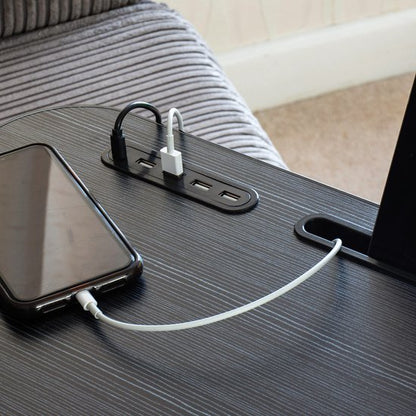 Ingenious Gifting USB Laptoptafel - Laptoptafel - Inklapbaar - Beker en Tablethouder - 4 Verwijderbare USB poorten