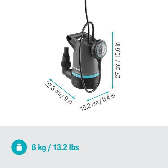 GARDENA Dompelpomp 20000 BASIC voor helder water, 20.000 l/h