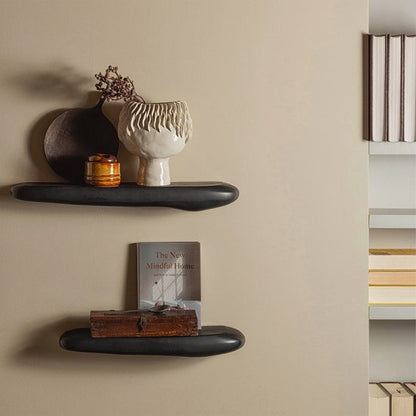 WOOOD Rock Wandplank - Aluminium - Zwart - 7x60x13