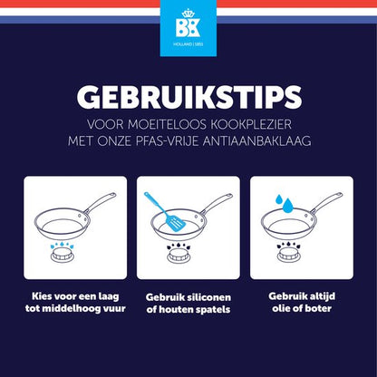 BK Easy Basic Keramische Antiaanbaklaag Wokpan zonder deksel Ø30cm - 4.2L - PFAS-vrij - inductie wokpan