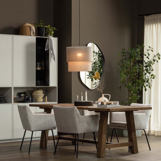 WOOOD Romee Organische Spiegel - Metaal - Zwart - 100x70x4 cm