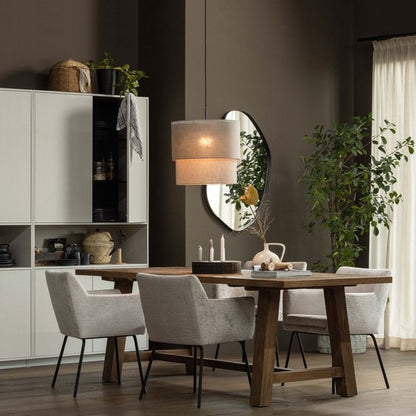 WOOOD Romee Organische Spiegel - Metaal - Zwart - 100x70x4 cm