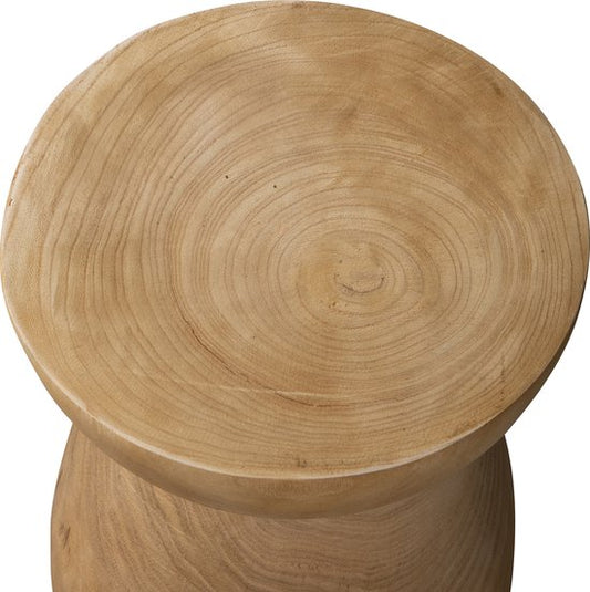 WOOOD Bink Kruk - Hout - Naturel - 40x28x28 LET OP! bovenkant kruk is beschadigd!&nbsp;