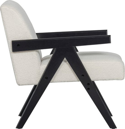 WOOOD Lowie Fauteuil - Polyester - Naturel/Zwart - 79x60x79 cm