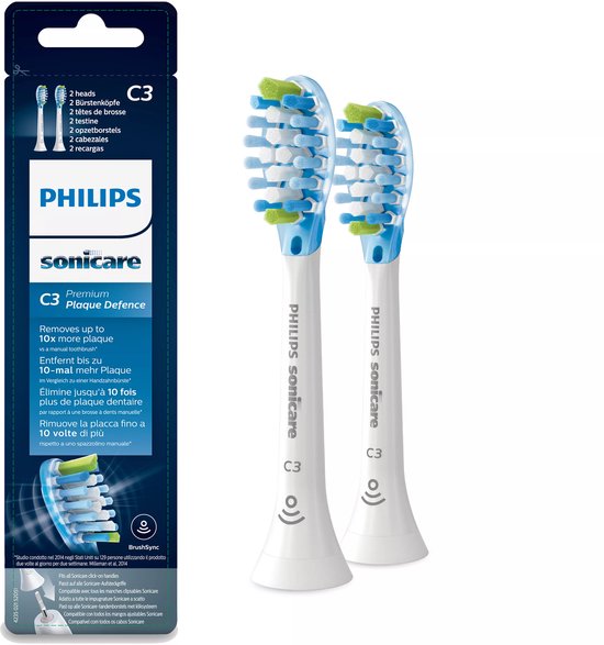 Philips Sonicare C3 Adaptive Clean HX9042/17 - Opzetborstel - 2 stuks - Wit (kopie)