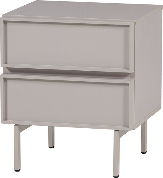 WOOOD Tours Ladekast/ Nachtkastje 2 Lades Melamine/ MDF - Zand