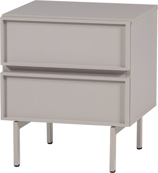 WOOOD Tours Ladekast/ Nachtkastje 2 Lades Melamine/ MDF - Zand