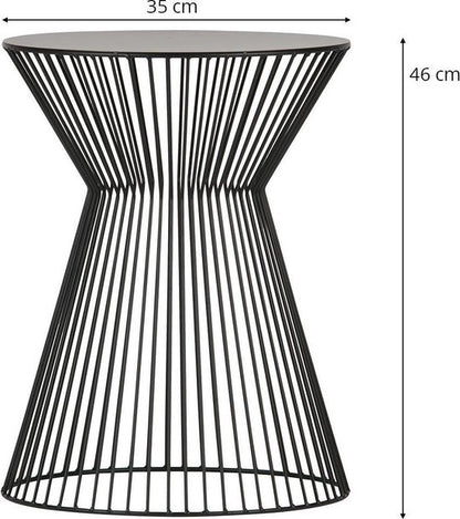 WOOOD Suus Bijzettafel - Metaal - Zwart - 46x Ø35 cm
