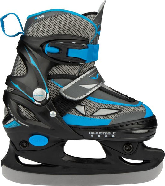 Galgary IJshockeyschaatsen Junior (verstelbaar) - Maat 38-41 - Grijs/Blauw