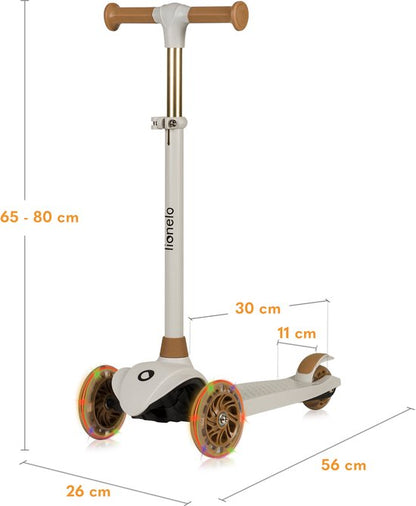 Lionelo Jessy Kinderstep - 3 wielen Step - Speelgoed voor kinderen van 3+ - tot 50kg - LED verlichting in de wielen