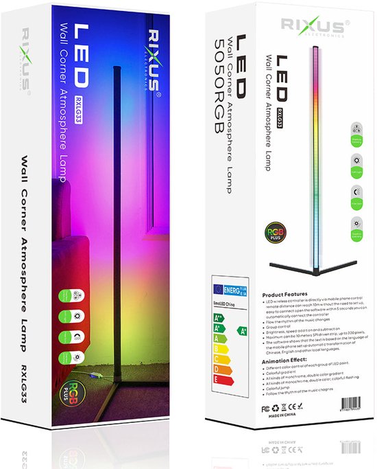 Rixus RXLG33 Wall Corner Atmosphere Led RGB