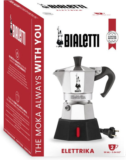 Bialetti Moka Elektrika 2 Kops – Elektrische Percolator – 230V – Aluminium – Italiaanse Espresso Maker