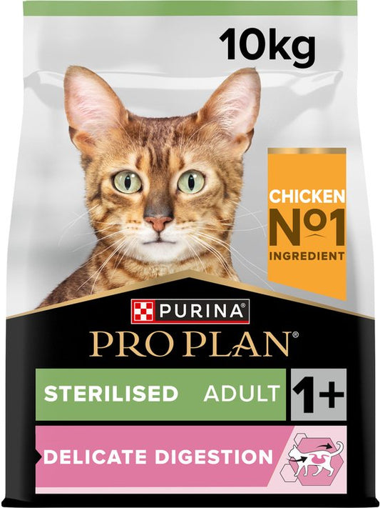 Pro Plan Sterilised Adult Delicate Digestion - Kattenvoer Droogvoer - Kip - 10 kg