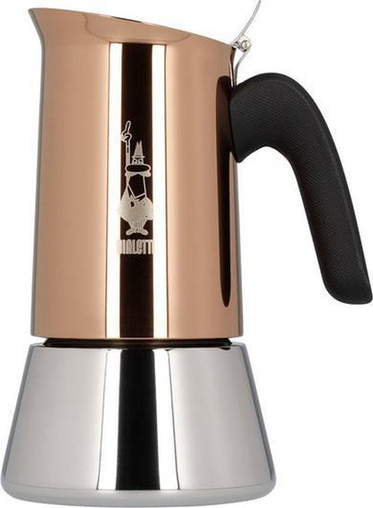 Bialetti Venus 6 Kops Koper – RVS Espressopot – 270 ml – Geschikt voor Inductie – Italiaans Design