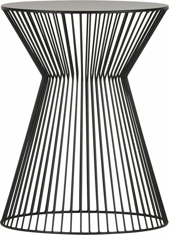 WOOOD Suus Bijzettafel - Metaal - Zwart - 46x Ø35 cm