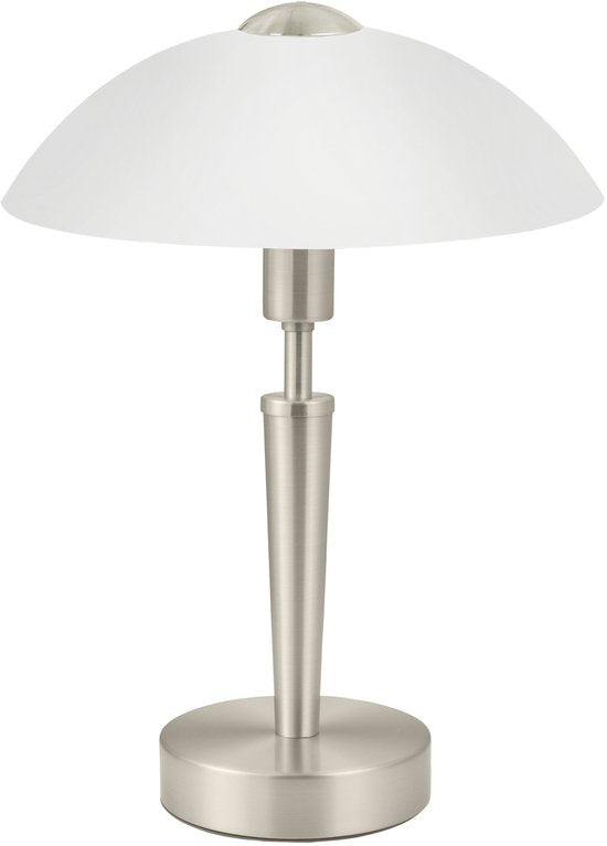 EGLO Solo 1 Tafellamp - E14 - 26 cm - Grijs/Wit - Dimbaar Tweede kans
