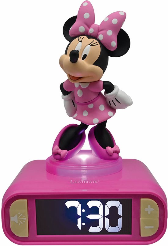 Digitale wekker met Minnie 3D nachtlampje en geluidseffecten
