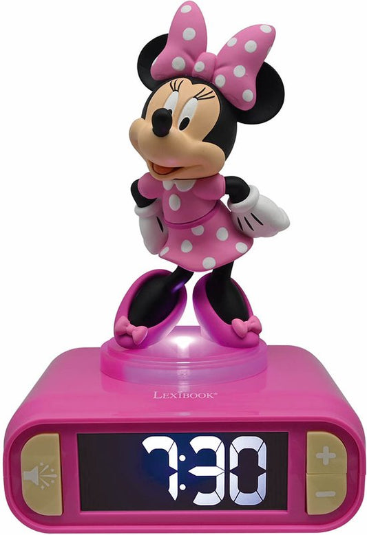 Digitale wekker met Minnie 3D nachtlampje en geluidseffecten