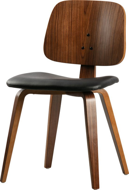 vtwonen Classic Eetkamerstoel - Notenhout - Zwart/walnoot - 81x48x50 cm