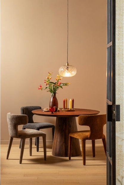 WOOOD Permit Eetkamerstoelen - Polyester - Zand - Set van 2