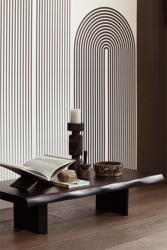 WOOOD Cali Salontafel - Mangohout - Zwart - 55x120x28 cm