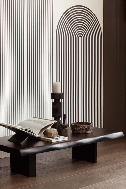 WOOOD Cali Salontafel - Mangohout - Zwart - 55x120x28 cm