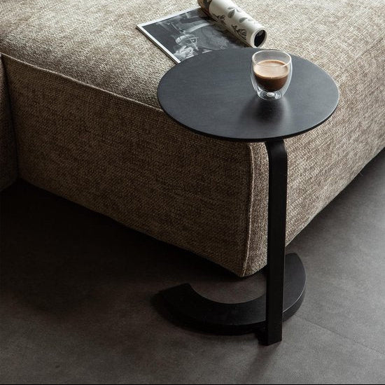 WOOOD Floor Bijzettafel - Hout/Metaal - Zwart - 57x39x39 cm