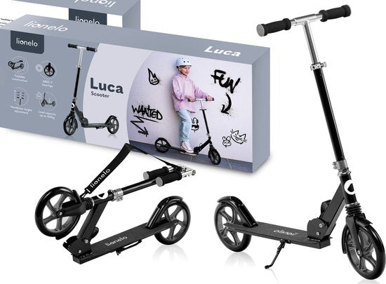 Lionelo Luca Step - Opvouwbare Scooter tot 100 kg - ABEC-7 Lagers - 200 mm Wielen - ShockResist Demping - 3 Hoogte-instellingen Tweede kans
