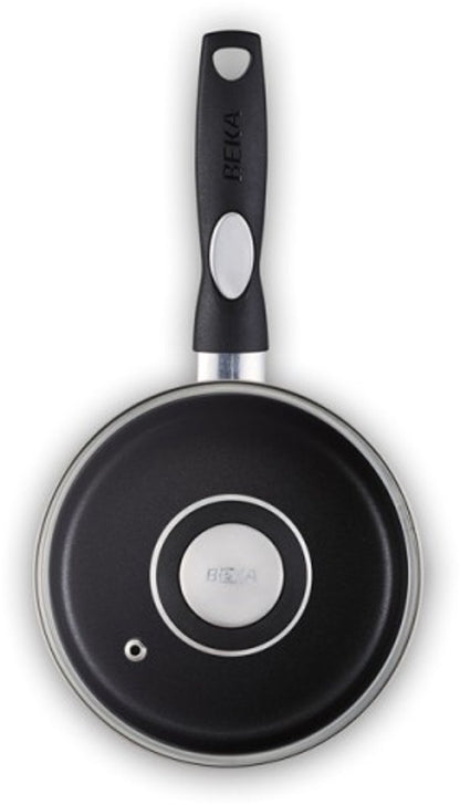 Beka Pro Induc Steelpan met Deksel en Keramische Antikleeflaag - PFAS vrij - Ø 16cm