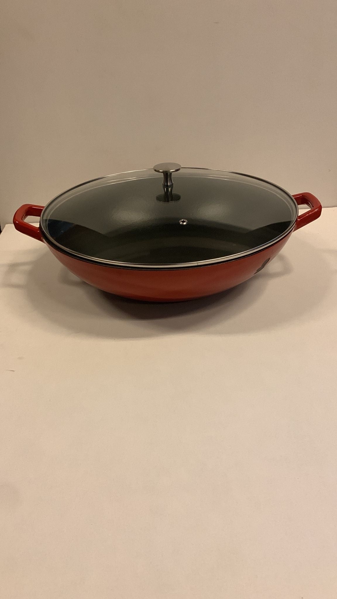 Wokpan Gietijzer Rood, 36 cm - Kela | Calido