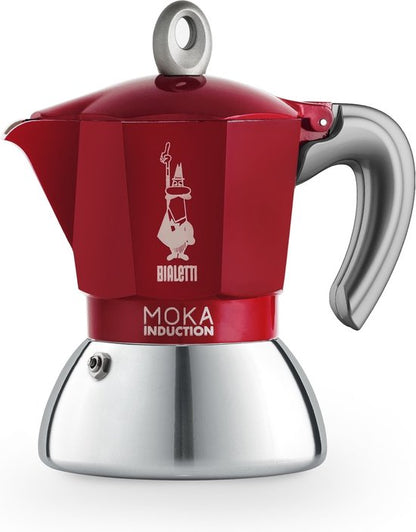 Bialetti Moka Induction - Percolator - Rood - 2 kops Tweede kans
