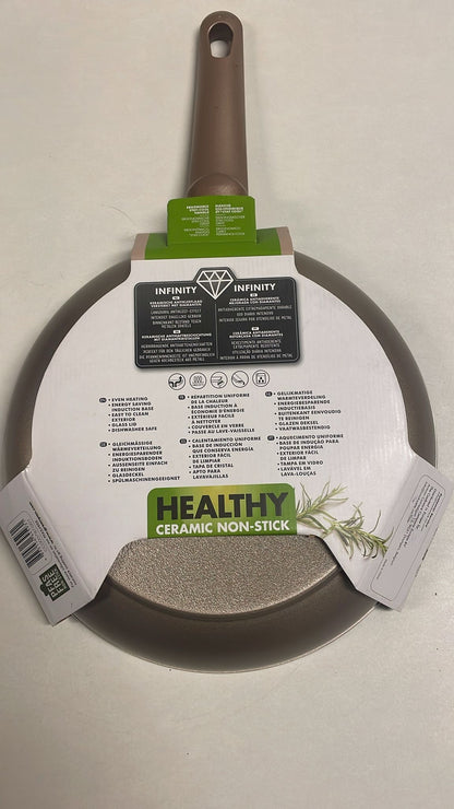 Greenpan Cambridge Bronze Keramische Koekenpan Ø24cm – PFAS-vrij – Inductie Koekenpan – Ovenbestendig tot 160°C Tweede kans