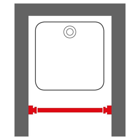 Sealskin Douchegordijnstang - Klemstang - Aluminium - 70-115 cm - Wit Tweede kans