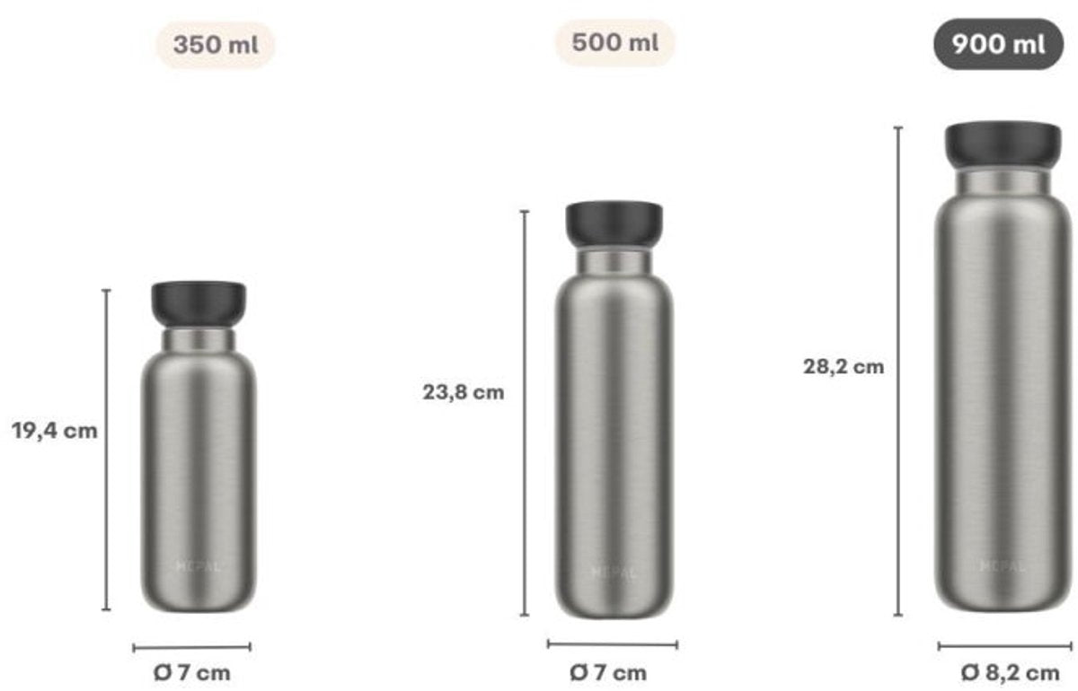 Mepal - Ellipse thermosfles - 900 ml - Isoleerfles - Lekdicht - Nordic green Tweede kans