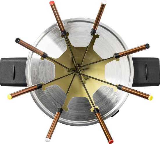 Bestron Fondueset Elektrisch AFD850CO - 1500W - 1,5L voor 8 personen - Incl 8 fonduevorkjes - Koper