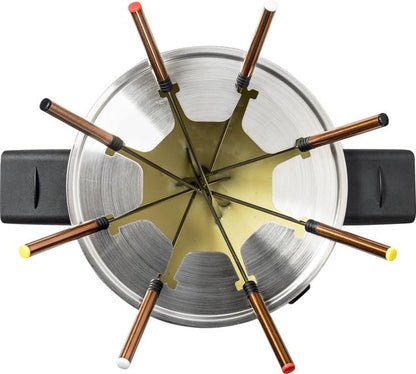 Bestron Fondueset Elektrisch AFD850CO - 1500W - 1,5L voor 8 personen - Incl 8 fonduevorkjes - Koper