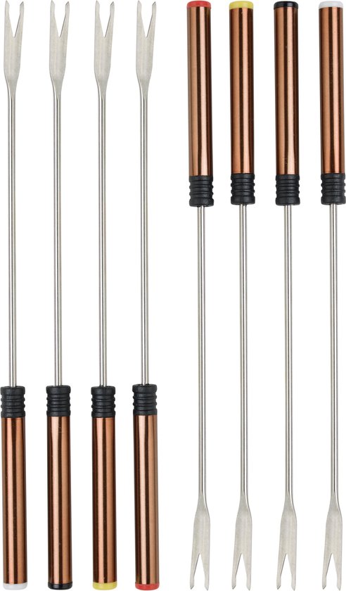 Bestron Fondueset Elektrisch AFD850CO - 1500W - 1,5L voor 8 personen - Incl 8 fonduevorkjes - Koper