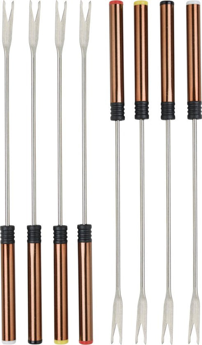 Bestron Fondueset Elektrisch AFD850CO - 1500W - 1,5L voor 8 personen - Incl 8 fonduevorkjes - Koper