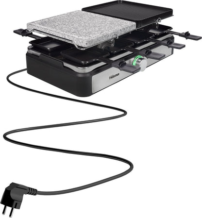 Tristar Gourmetstel met Steengrill RA-2725 - Gourmetset 5-in-1 voor 8 personen - Bakplaat, Steengrill, Gourmet, Raclette