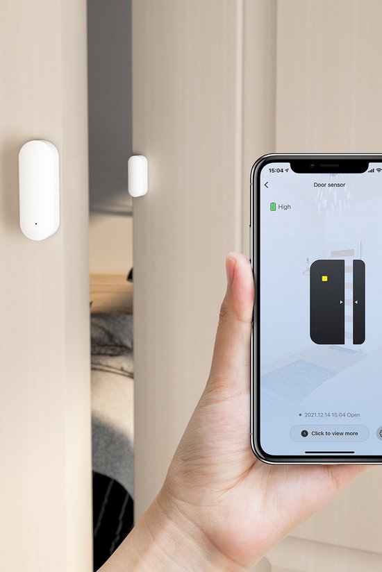 Calex Slimme Bewegingsmelder - Wifi Deur / Raamsensor - Met App - Smart Home Systeem Tweede kans
