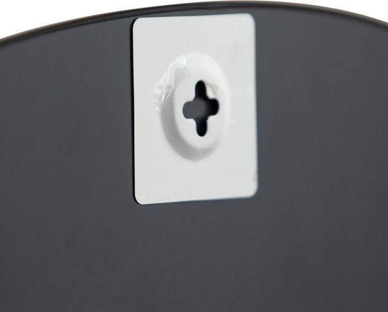 WOOOD Philou Spiegel - Glas/Metaal - Zwart - 60x55x0,5