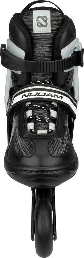 Nijdam Skeelers - Verstelbaar - Volwassenen - Tarmac Tremor - Zwart - Maat 43-47