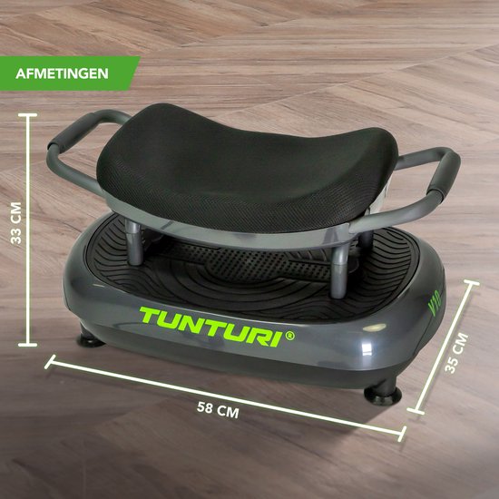 Tunturi Cardio Fit V10 Trilplaat - Incl. fitnesstoel - Vibrationplate - 30 snelhedenen - 3 programma's
