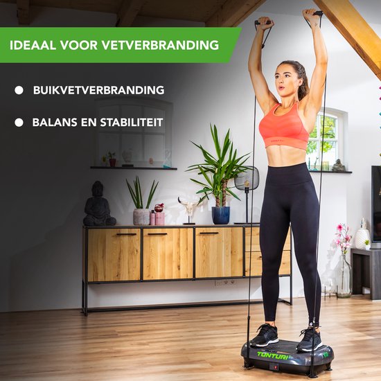 Tunturi Cardio Fit V10 Trilplaat - Incl. fitnesstoel - Vibrationplate - 30 snelhedenen - 3 programma's