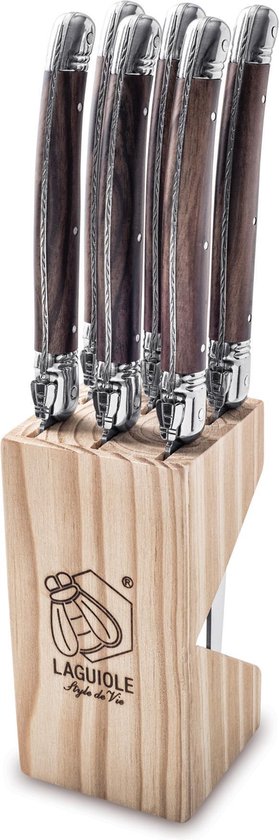Laguiole Style de Vie Steakmessen Premium Line - 6-delig - Dark Wood Tweede kans