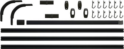 Sealskin Easy Roll - Douchegordijnstangset - Universeel - L en U vorm montage - 90x90x90 cm - Zwart Tweede kans