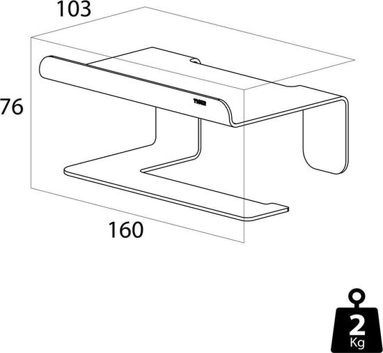 Tiger Colar - Wc rolhouder met planchet - Zonder te boren - Toiletrolhouder zelfklevend - Zwart Tweede kans